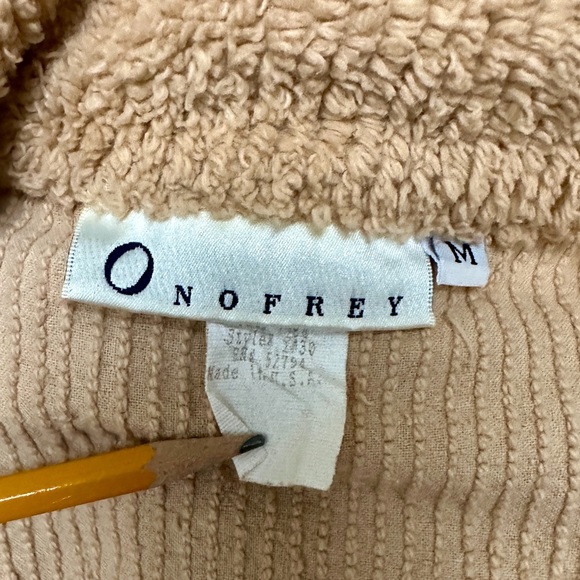 VINTAGE 1990s ONOFREY LOS ANGELES BUTTON DOWN CARDIGAN SWEATER JACKET CHENILLE M - Picture 5 of 6
